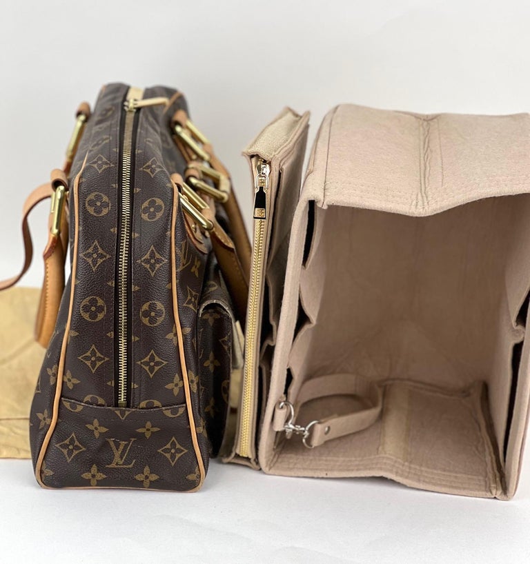 Louis Vuitton Hand Bag Manhattan GM Monogram Canvas Shoulder Added