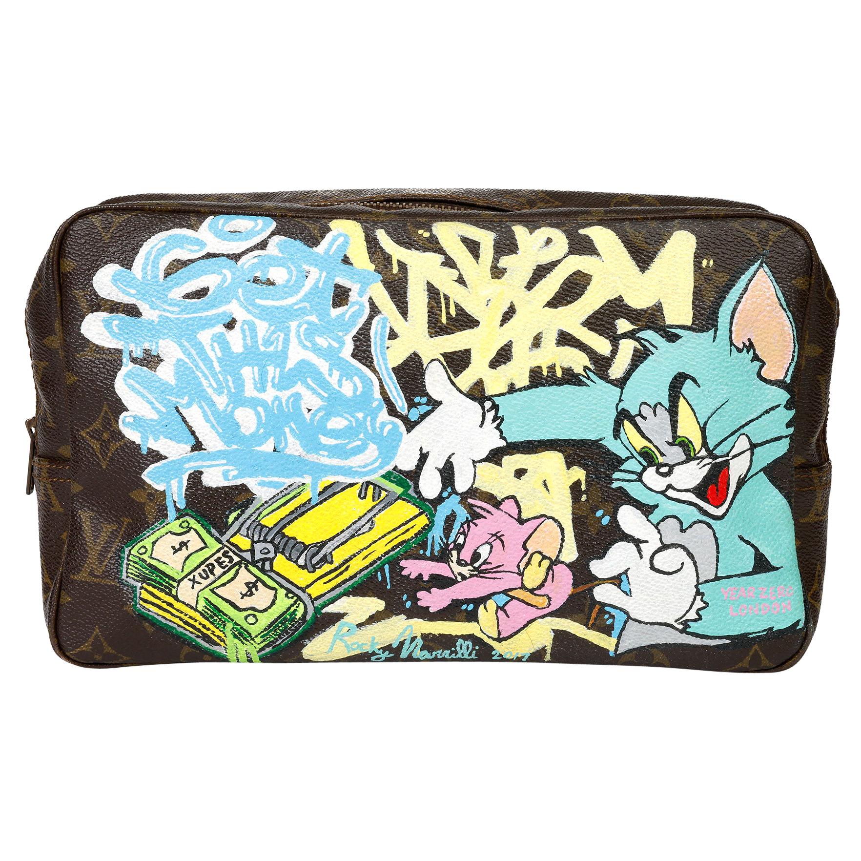 Louis Vuitton Hand-painted 'Get This Money' X Year Zero London Toiletry Pouch
