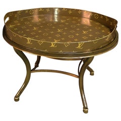 Louis Vuitton Hand Painted Tray on Stand