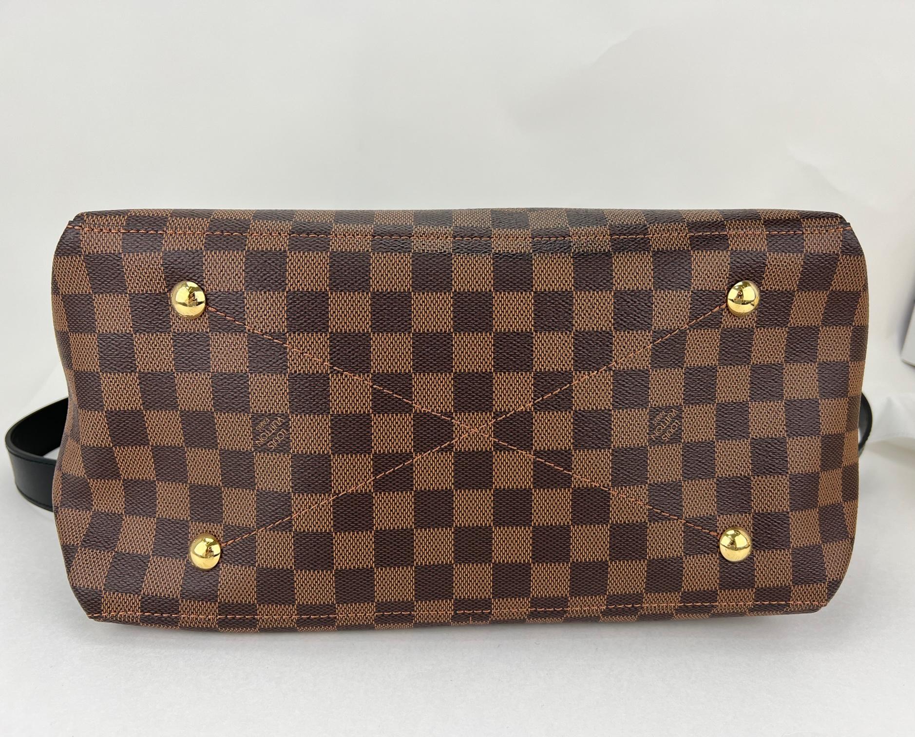 Louis Vuitton Handbag Maida Damier Ebene Canvas Khaki Leather Hand Shoulder Bag 4