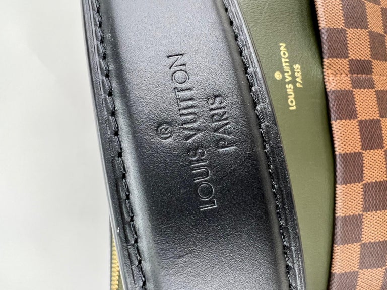 Louis Vuitton Handbag Maida Damier Ebene Canvas Khaki Leather Hand Shoulder Bag For Sale 1