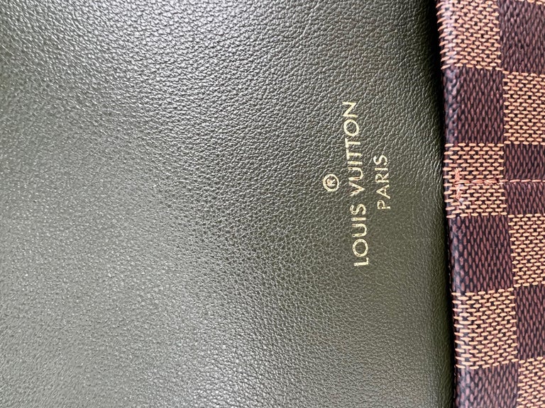Louis Vuitton Handbag Maida Damier Ebene Canvas Khaki Leather Hand Shoulder Bag For Sale 2