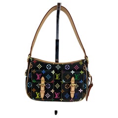LOUIS VUITTON Handtasche MONOGRAM Multicolor Schwarz Lodge PM Umhängetasche