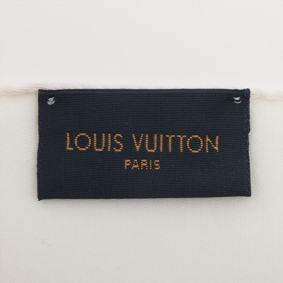 Louis Vuitton Handkerchief Cotton & Wool White In Good Condition For Sale In Indianapolis, IN