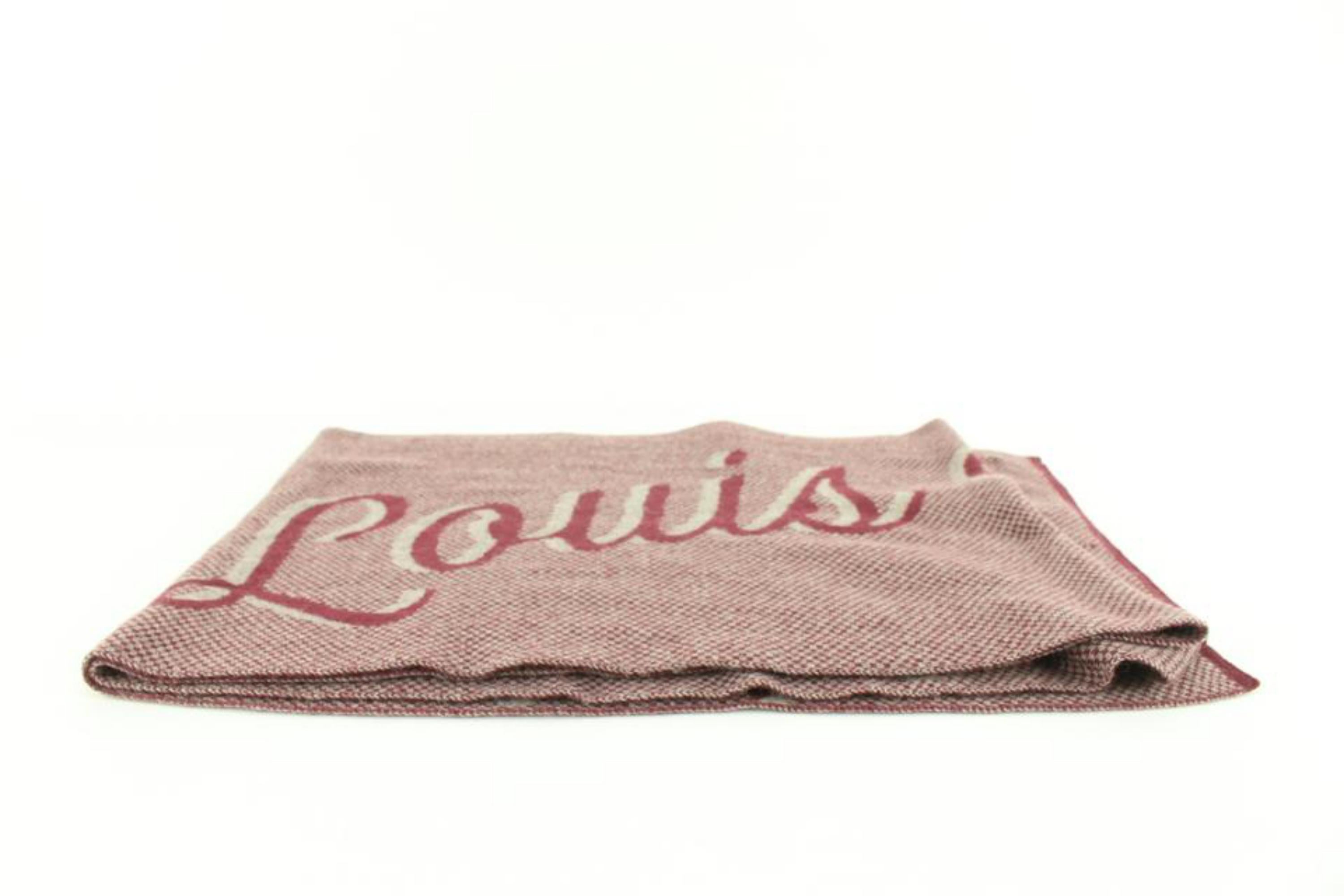 Louis Vuitton Handwriting Burgundy Scarf 4lk830s For Sale 7