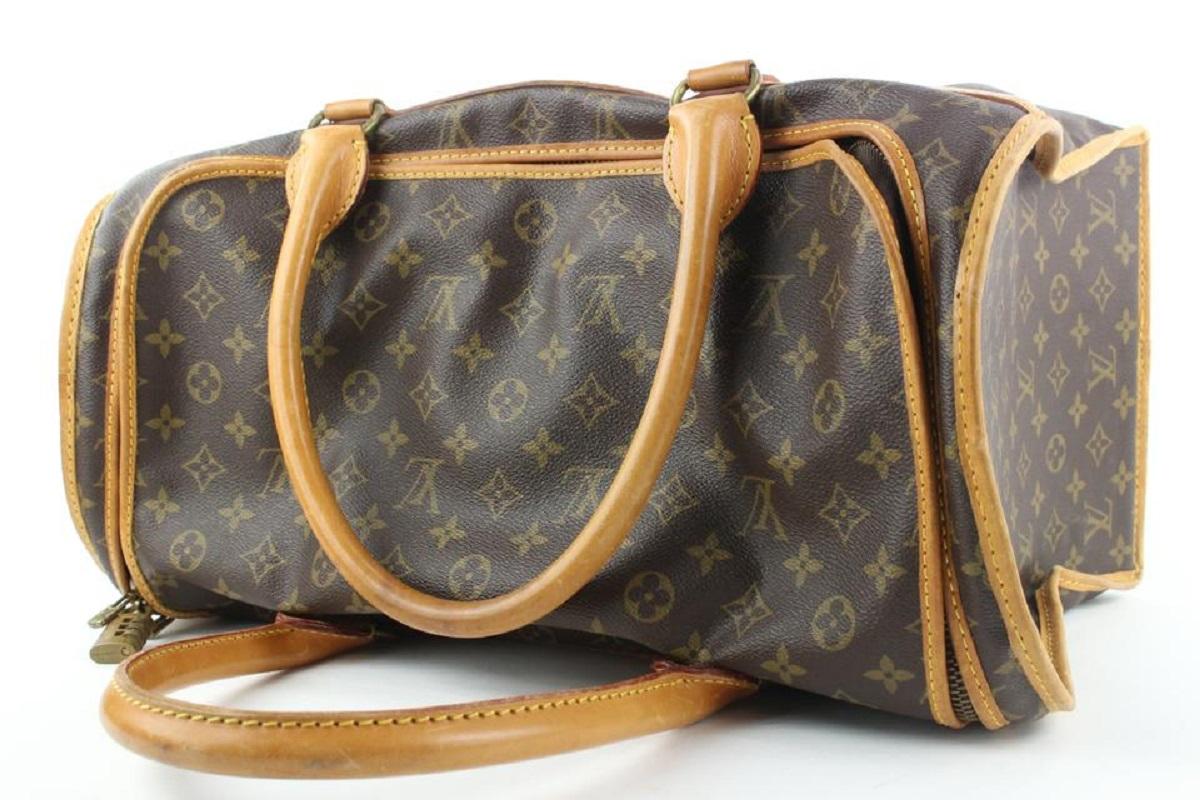 Brown Louis Vuitton HARD TO FIND Monogram Sac Chien 50 Dog Carrier Pet Tote Bag 