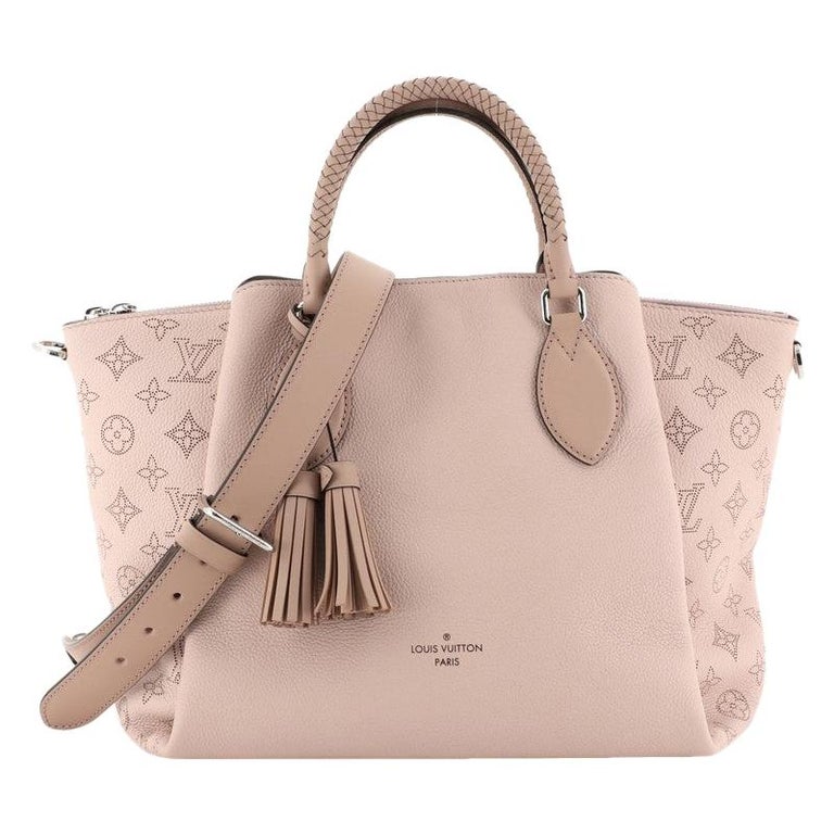 LOUIS VUITTON HAUMEA Tote Bag in Galet Color Smooth and Perforated Calf  Leather