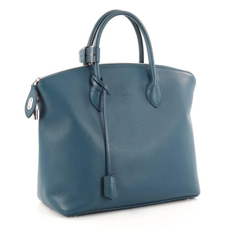 Gray Louis Vuitton Haute Maroquinerie Lockit Handbag Leather MM