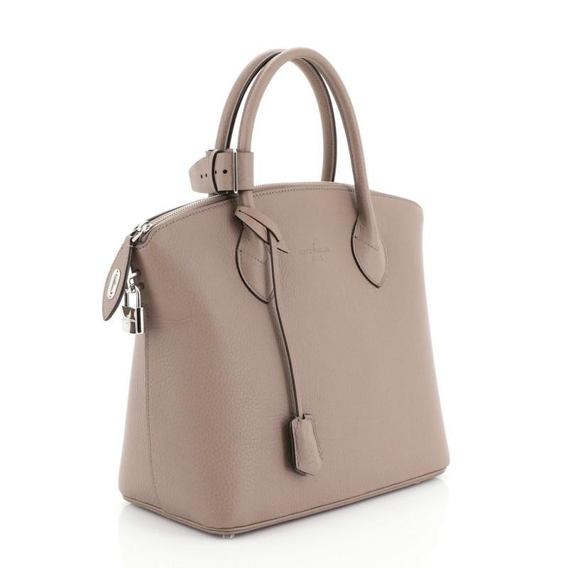 Brown Louis Vuitton Haute Maroquinerie Lockit Handbag Leather PM