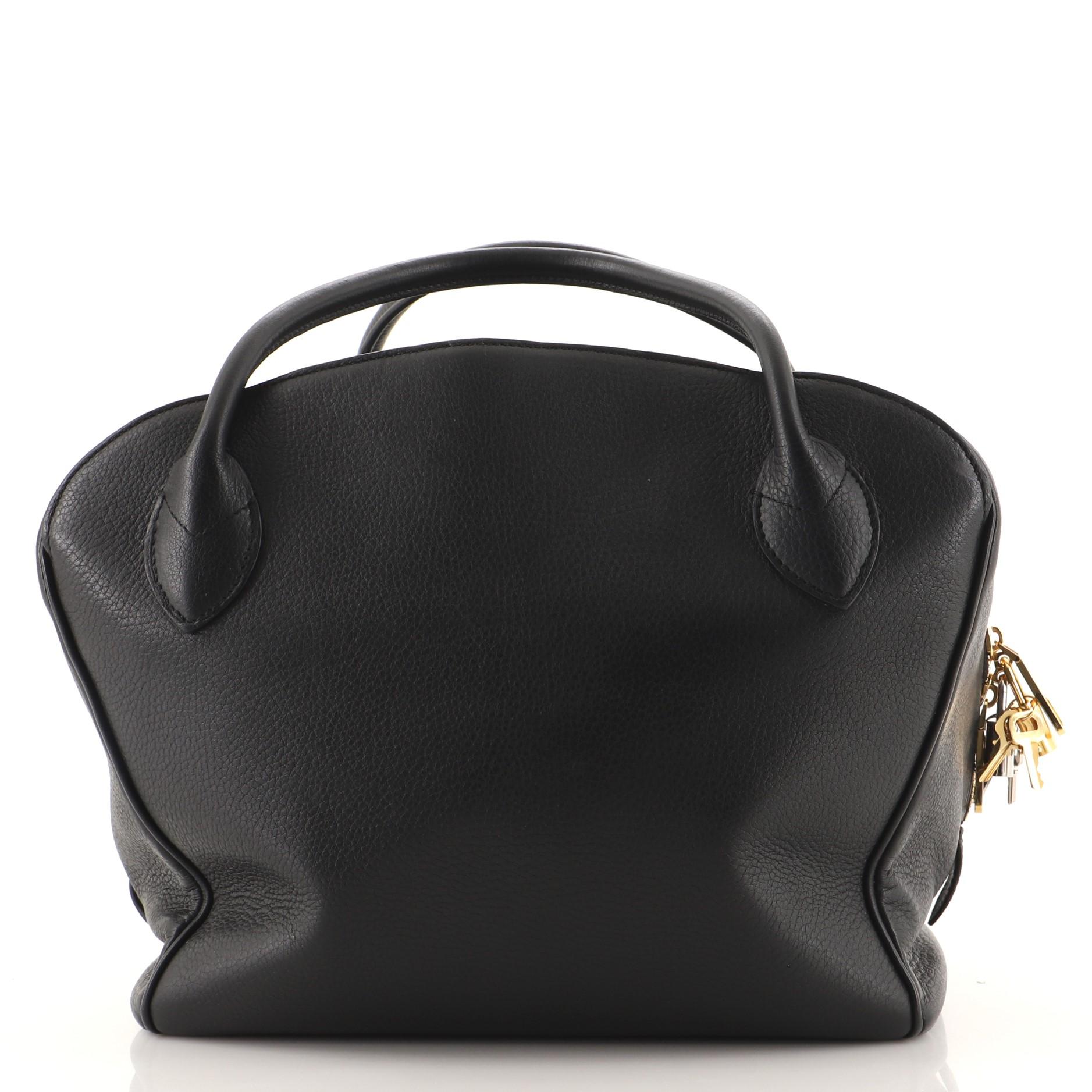 Black Louis Vuitton Haute Maroquinerie Milaris Handbag Leather