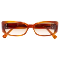 Used Louis Vuitton Havana Brown/Gradient Brown Z0007W Rectangular Sunglasses