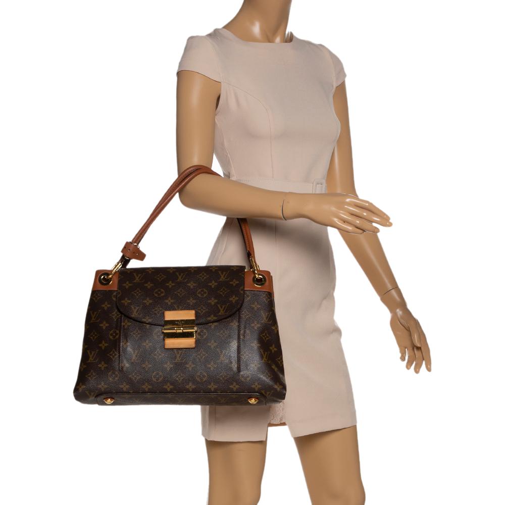 Picture yourself with this gorgeous bag and imagine how it'll not only complement all your outfits but fetch you endless compliments. This Louis Vuitton creation has been beautifully crafted from their signature Havane Monogram canvas and styled