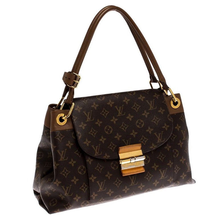 LOUIS VUITTON Olympe Monogram Canvas Satchel Shoulder Bag Black