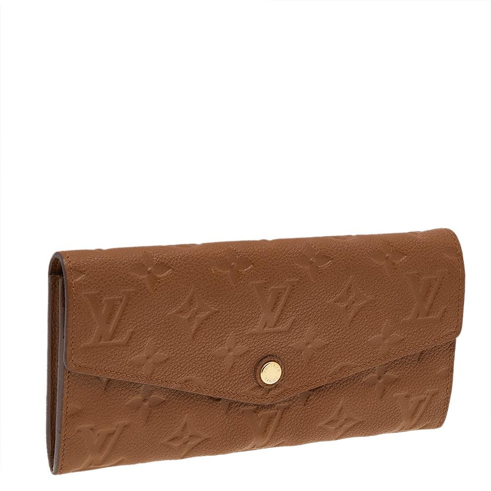 Brown Louis Vuitton Havane Monogram Leather Empreinte Curieuse Wallet