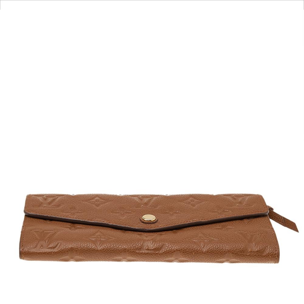 Louis Vuitton Havane Monogram Leather Empreinte Curieuse Wallet In Good Condition In Dubai, Al Qouz 2