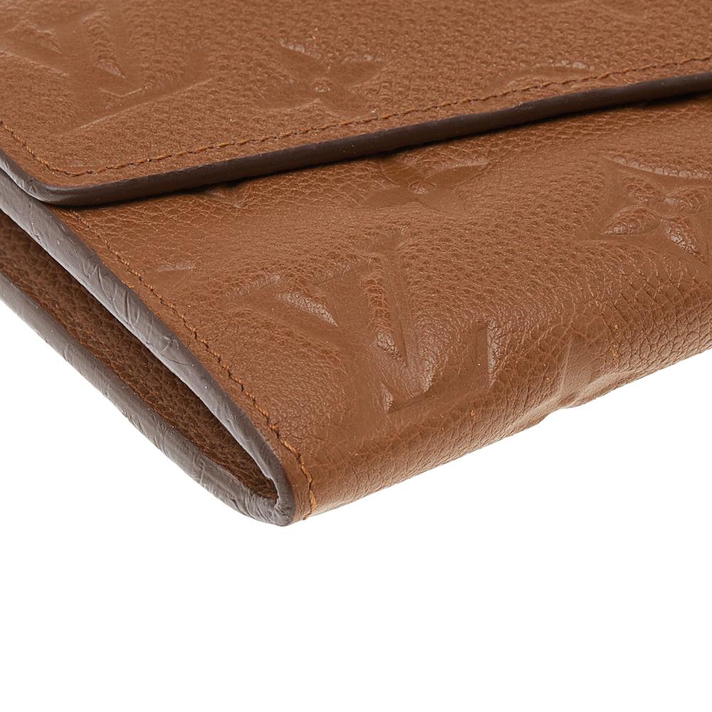 Women's Louis Vuitton Havane Monogram Leather Empreinte Curieuse Wallet