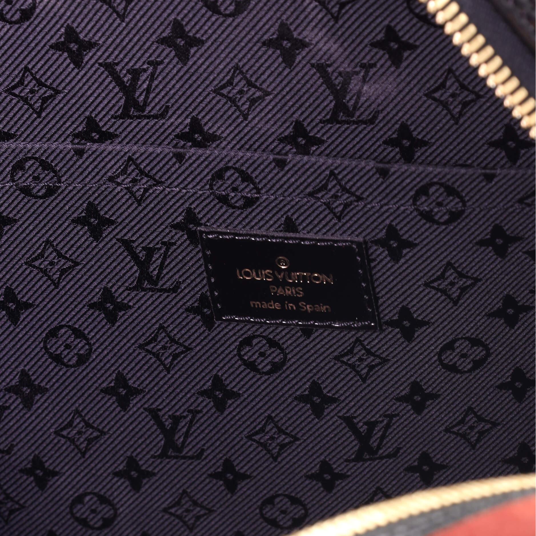 Louis Vuitton Havane Stamped Trunk Bowler Bag Suede GM 4