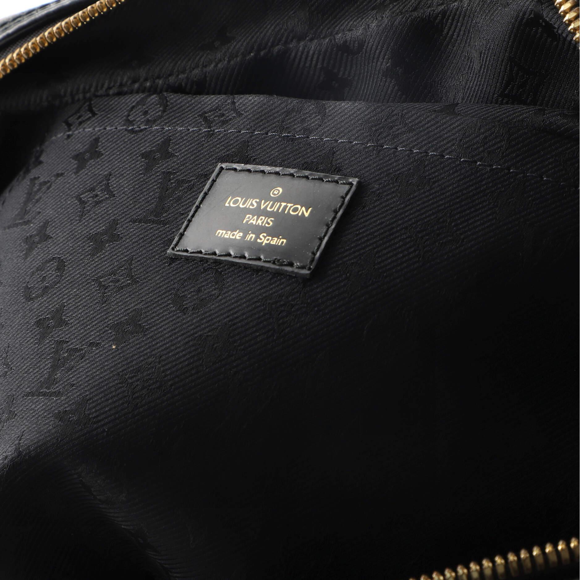 Louis Vuitton Havane Stamped Trunk Bowler Bag Suede PM 5