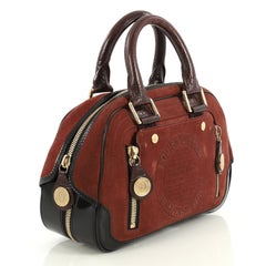 Louis Vuitton Havane Stamped Trunk Bowler Bag Suede PM