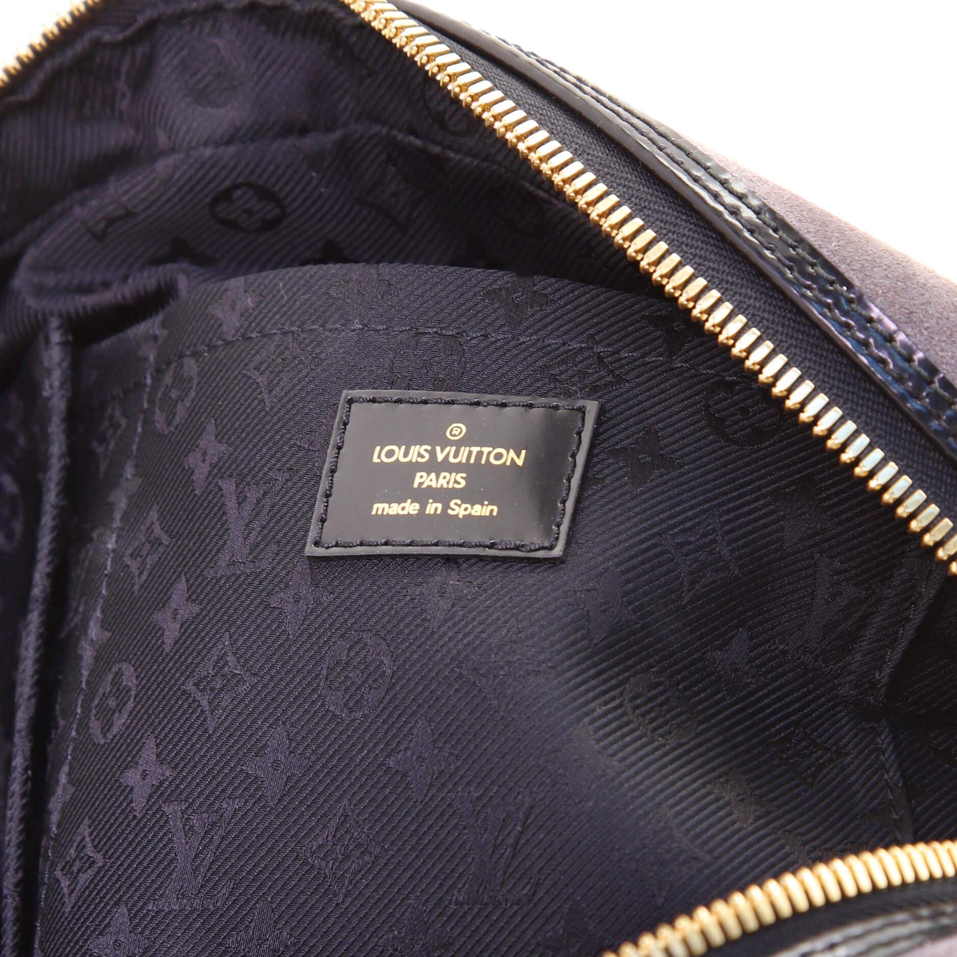 Women's or Men's Louis Vuitton Havane Stamped Trunk Bowler Bag Suede PM