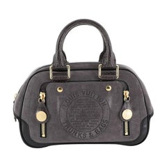 Louis Vuitton Havane Stamped Trunk Bowler Bag Suede PM 