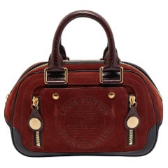 Louis Vuitton Havane Suede and Leather Stamped Trunk Bowler PM Bag