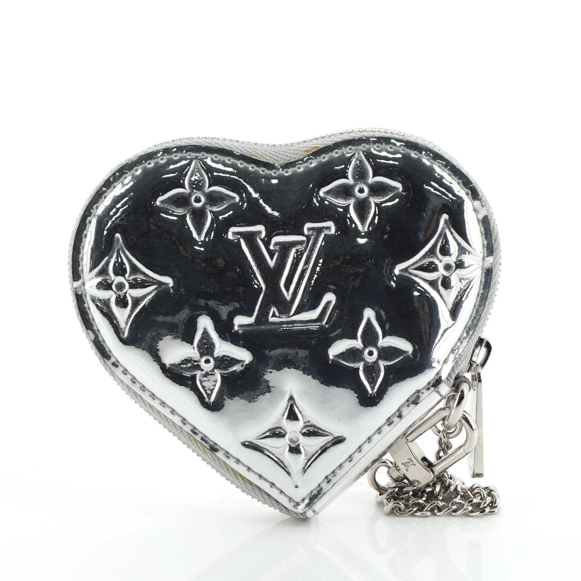 Louis Vuitton Heart Coin Purse Miroir PVC In Good Condition In NY, NY