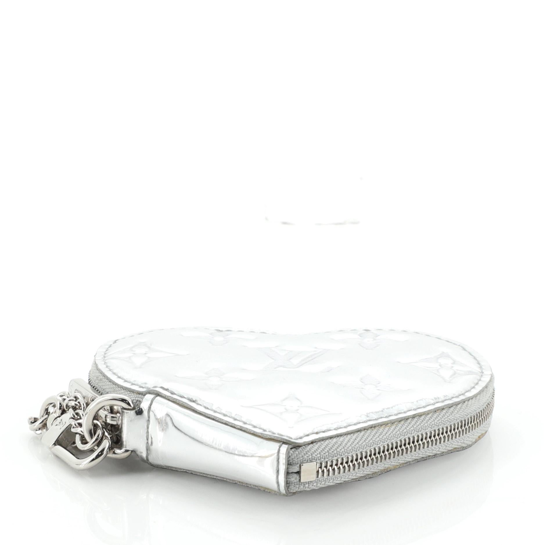 Women's or Men's Louis Vuitton Heart Coin Purse Miroir PVC