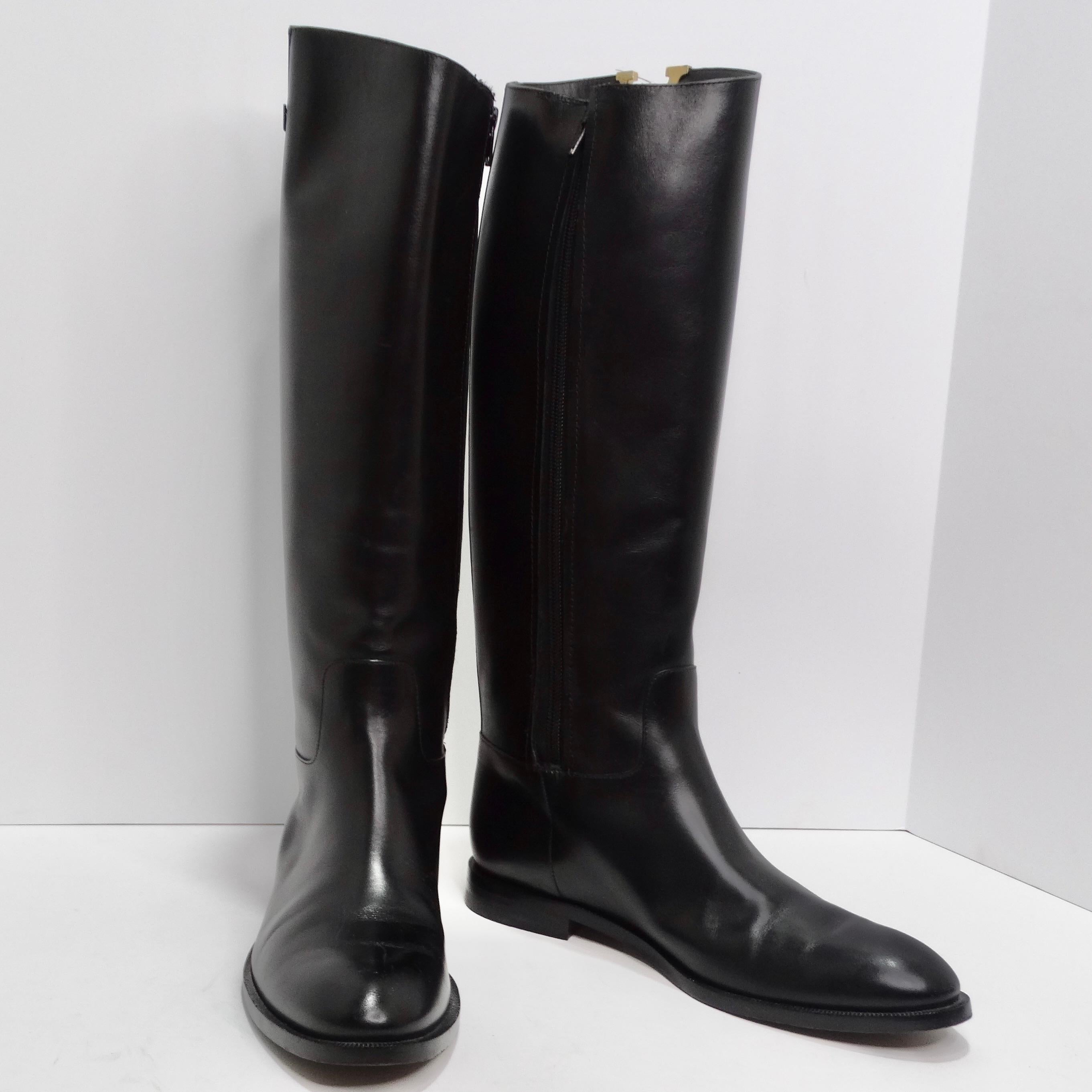 Women's or Men's  Louis Vuitton Heritage Black Leather Riding Boots For Sale