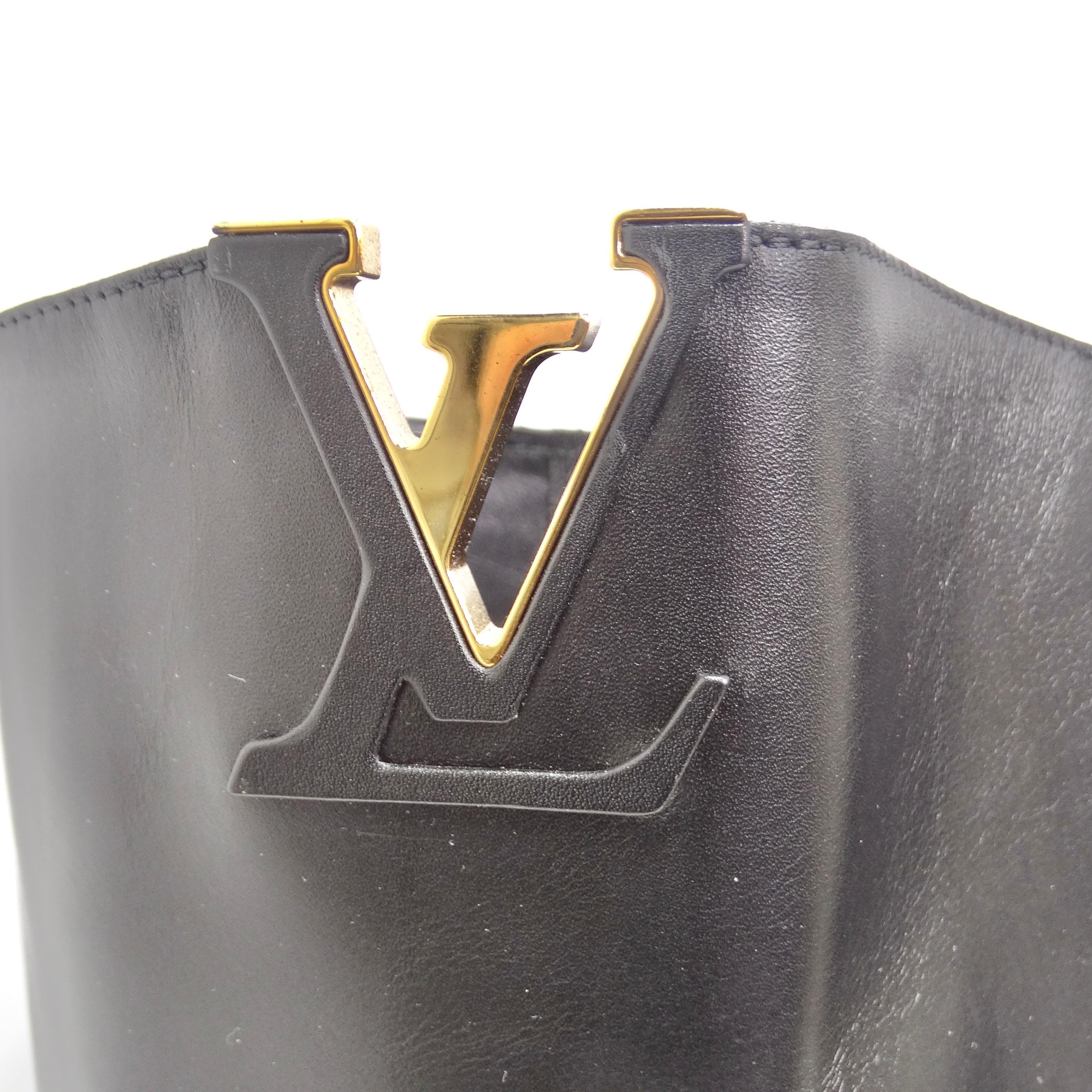  Louis Vuitton Heritage Black Leather Riding Boots For Sale 2