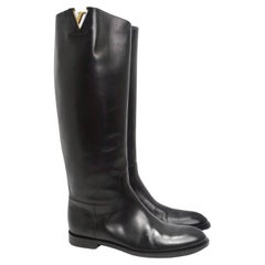 Louis Vuitton Heritage Black Leather Riding Boots