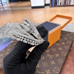 Louis Vuitton High Jewelry Diamond 18K White Gold Multi-Band Interlaced Bracelet
