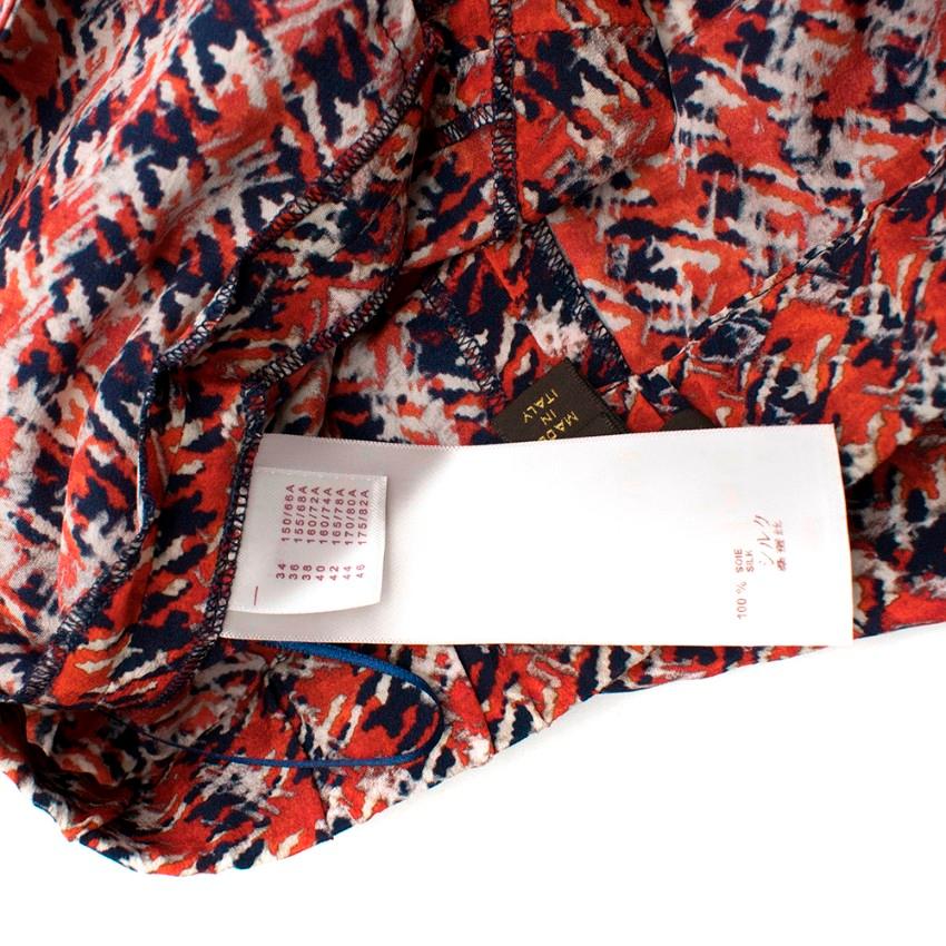 Women's Louis Vuitton High Waist Silk Houndstooth Print Shorts Designer - Size US 4 For Sale