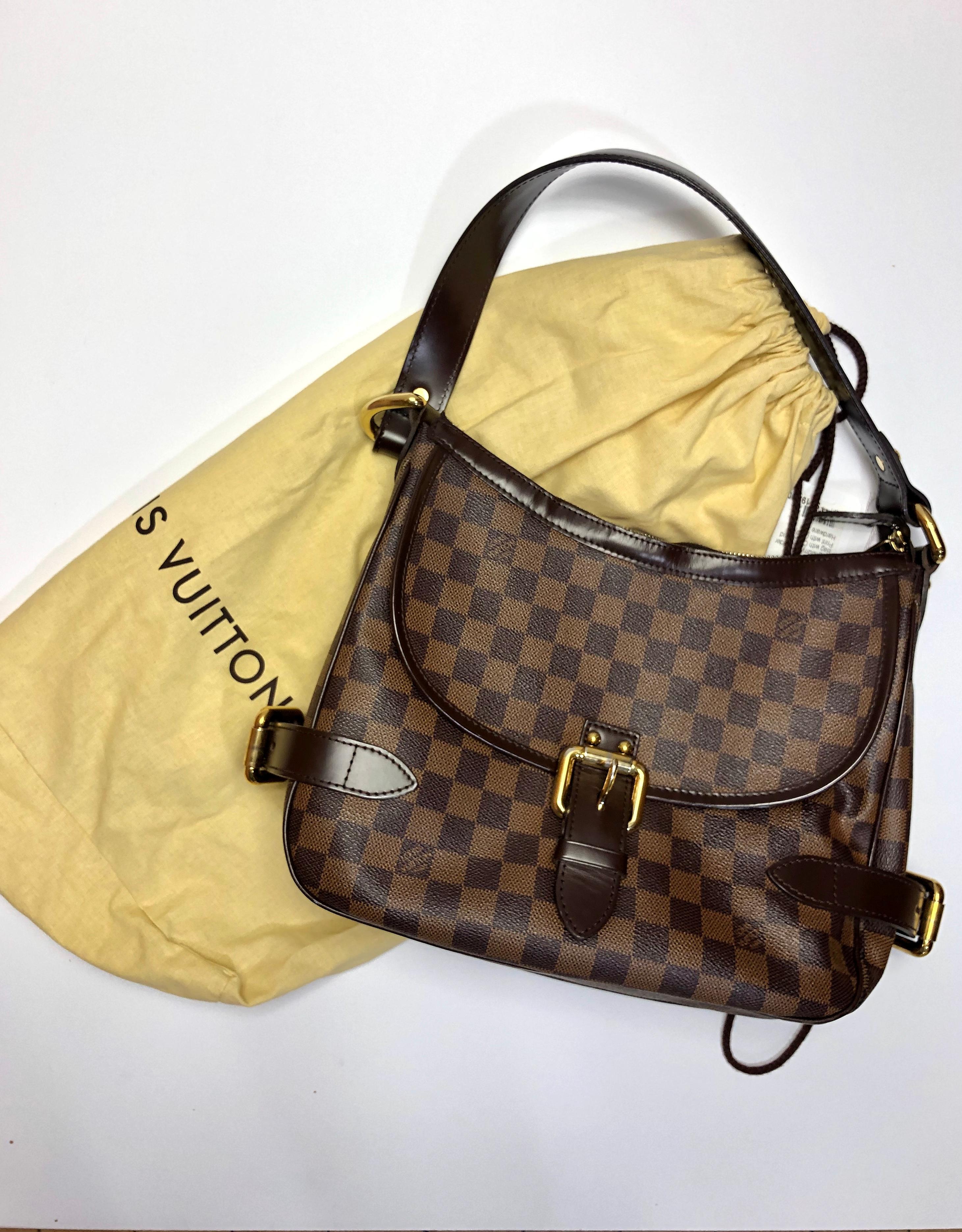 Black Louis Vuitton Damier Ebene Highbury Bag