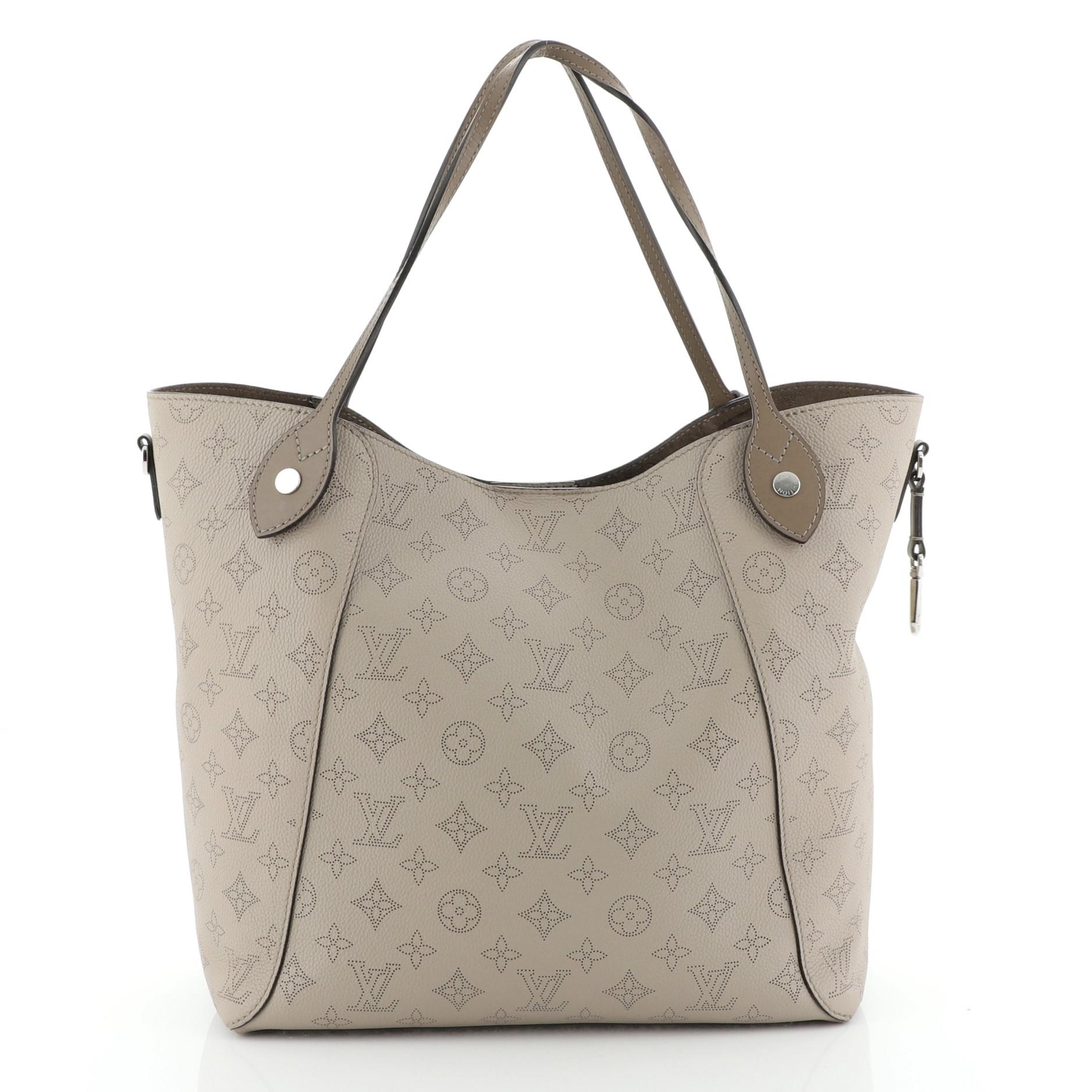 Brown Louis Vuitton Hina Handbag Mahina Leather MM