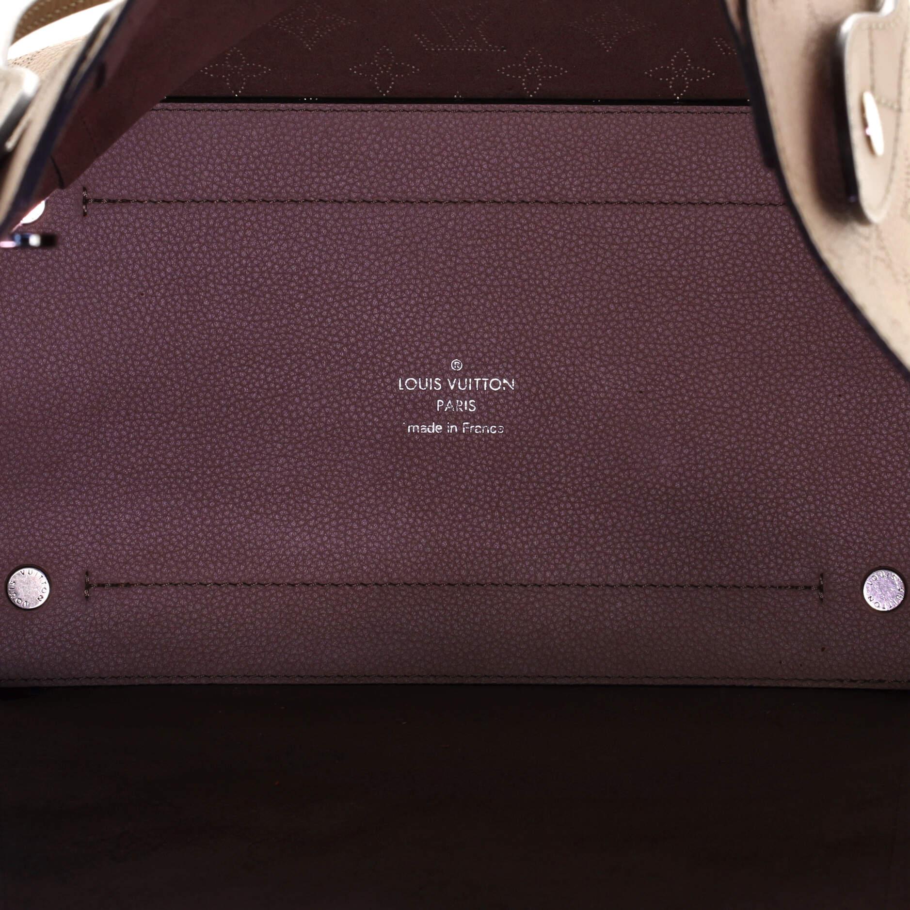 Beige Louis Vuitton Hina Handbag Mahina Leather MM