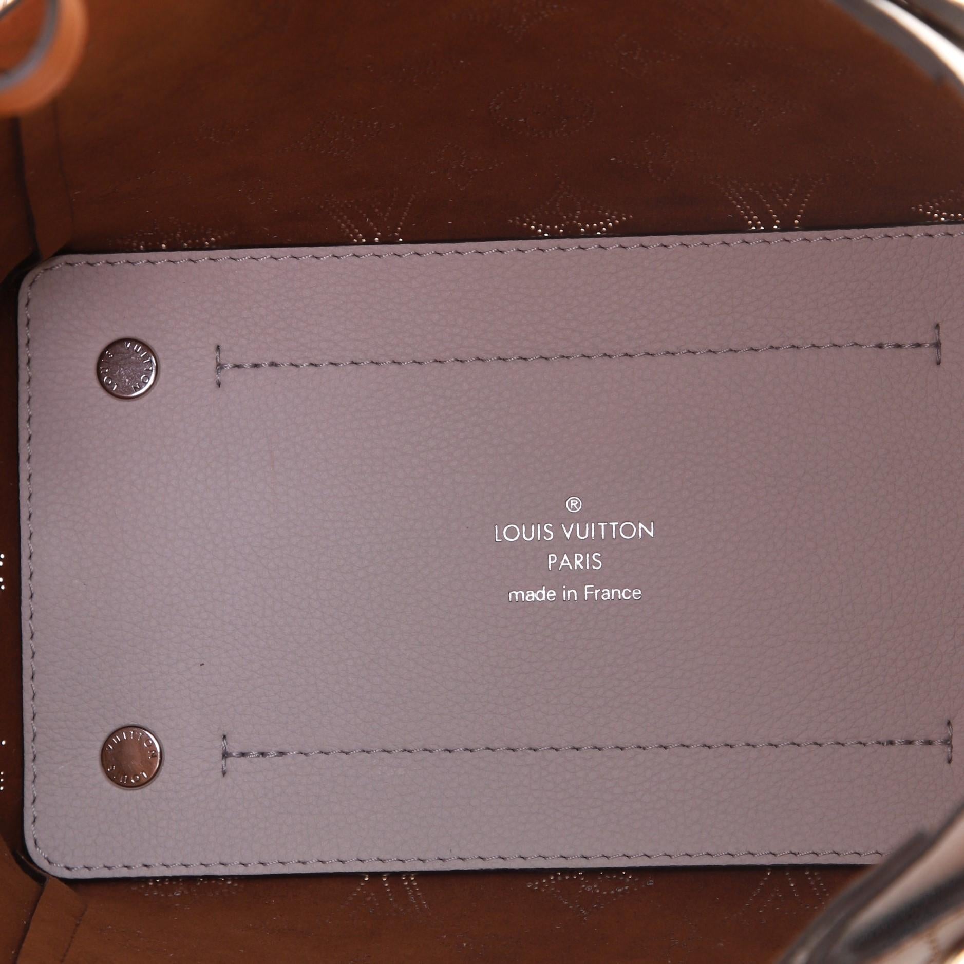 Beige Louis Vuitton Hina Handbag Mahina Leather PM