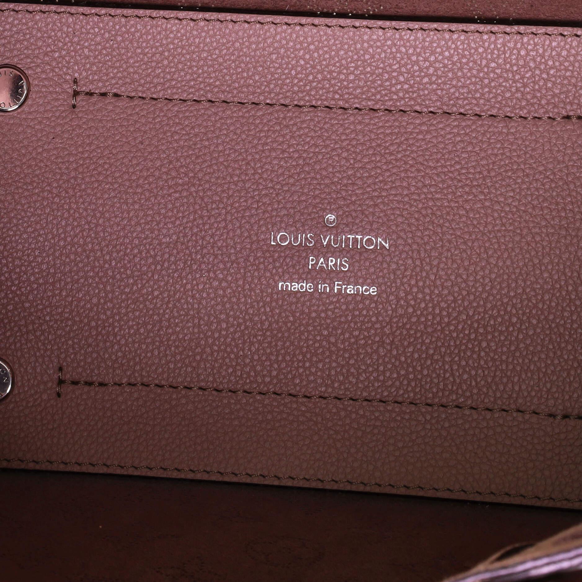 Beige Louis Vuitton Hina Handbag Mahina Leather PM
