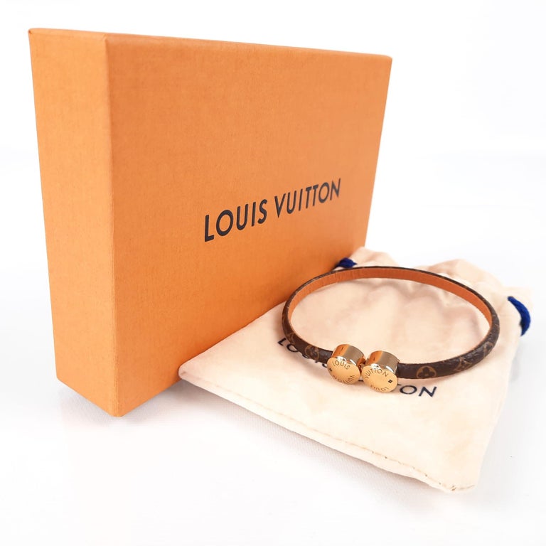 Louis Vuitton Historic Mini Monogram Bracelet Brown Monogram. Size 19