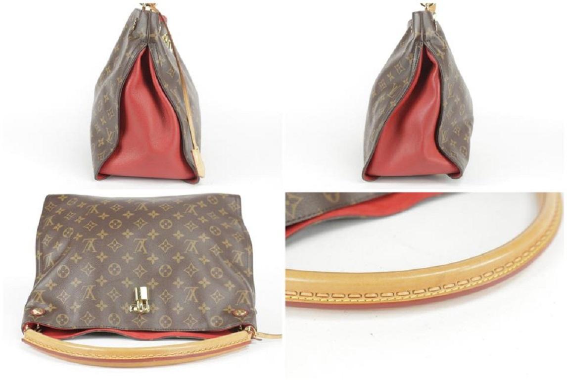 Women's Louis Vuitton Hobo Monogram Gaia 27lk1219 Brown Coated Canvas Tote For Sale
