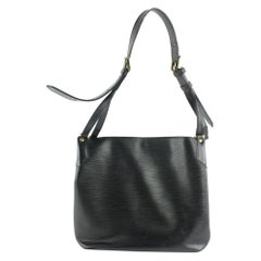 Vintage Louis Vuitton Hobo Noir Mandala Mm 15lz0925 Black Leather Shoulder Bag