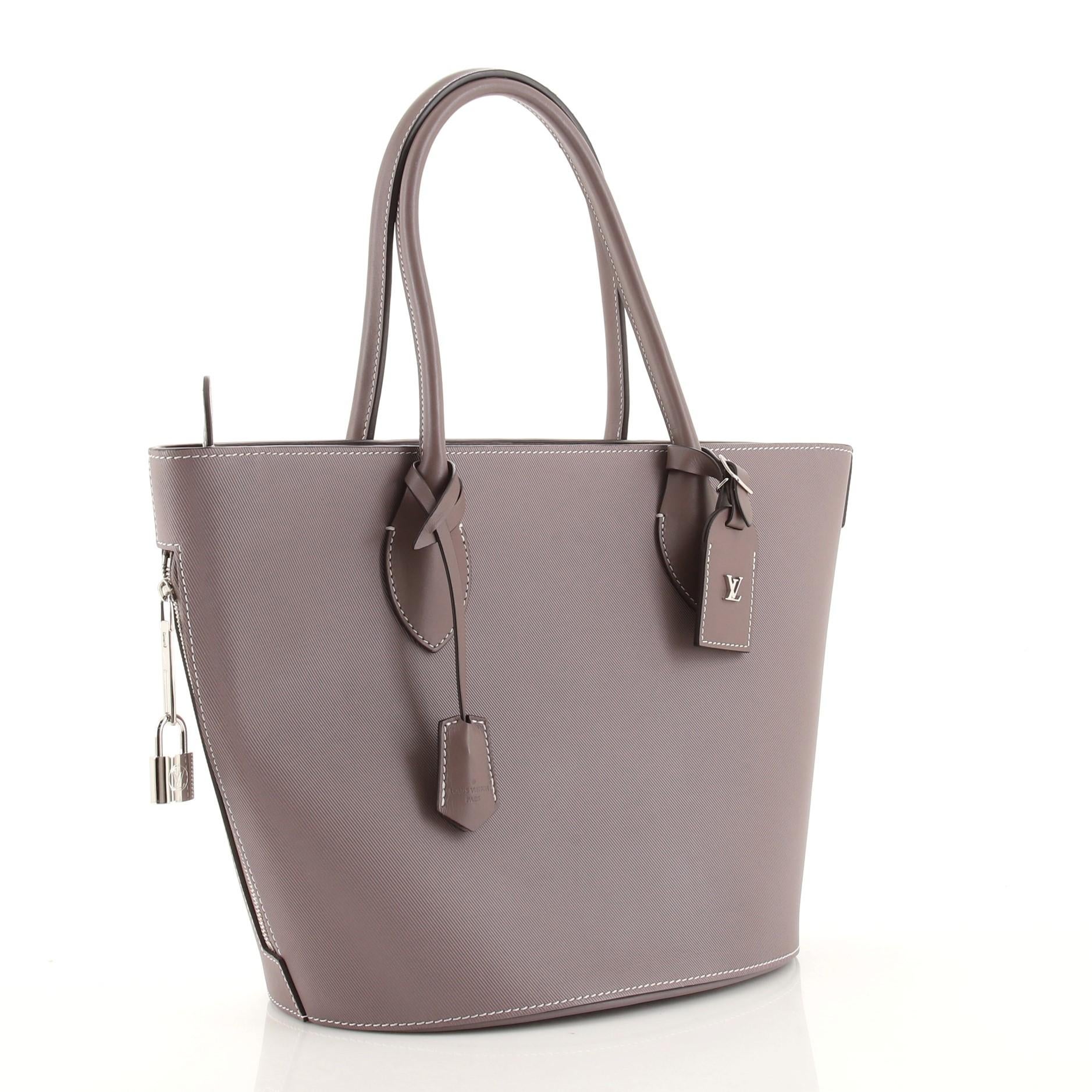 Louis Vuitton Louis Vuitton Holdall Tote Veau Satin Leder PM (Grau)