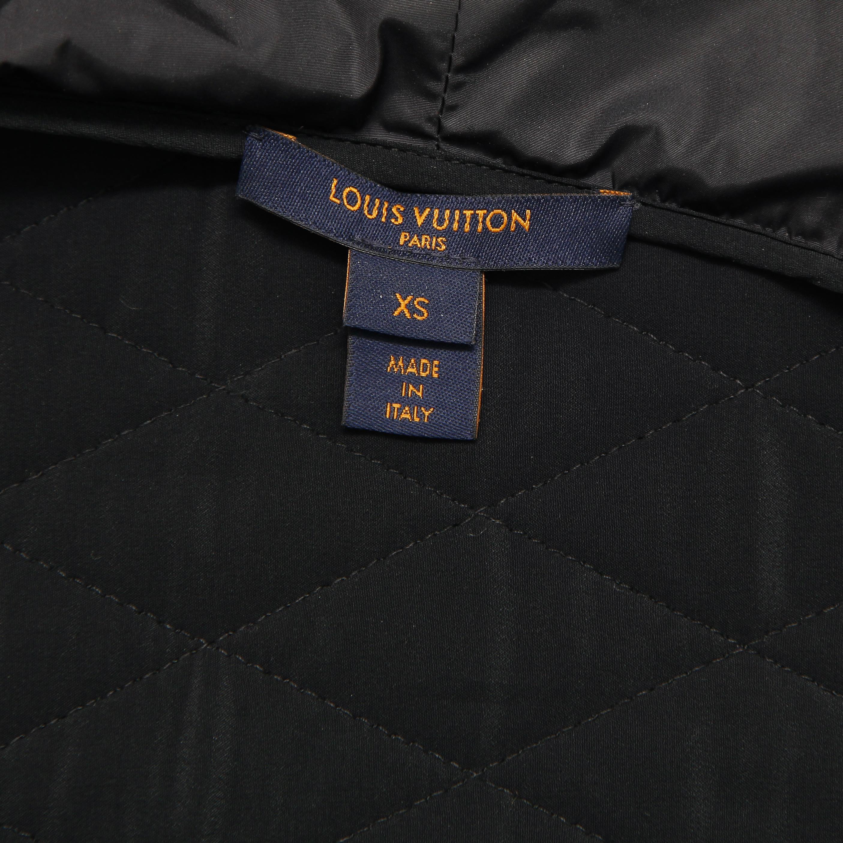 LOUIS VUITTON Hoodie Jacket Zip Coat Cardigan Zipper Silver HW Leather XS $2650 2