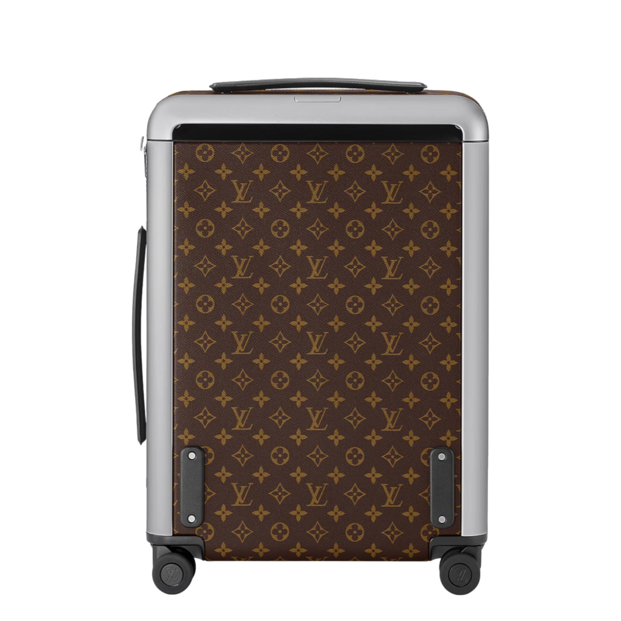 Current Season - Louis Vuitton Horizon 55 Monogram Suitcase

Brown, hard-sided suitcase crafted from Monogram canvas with matte black leather and shiny aluminium hardware.

Cabin size, lightweight 4-wheeled design with top and side leather