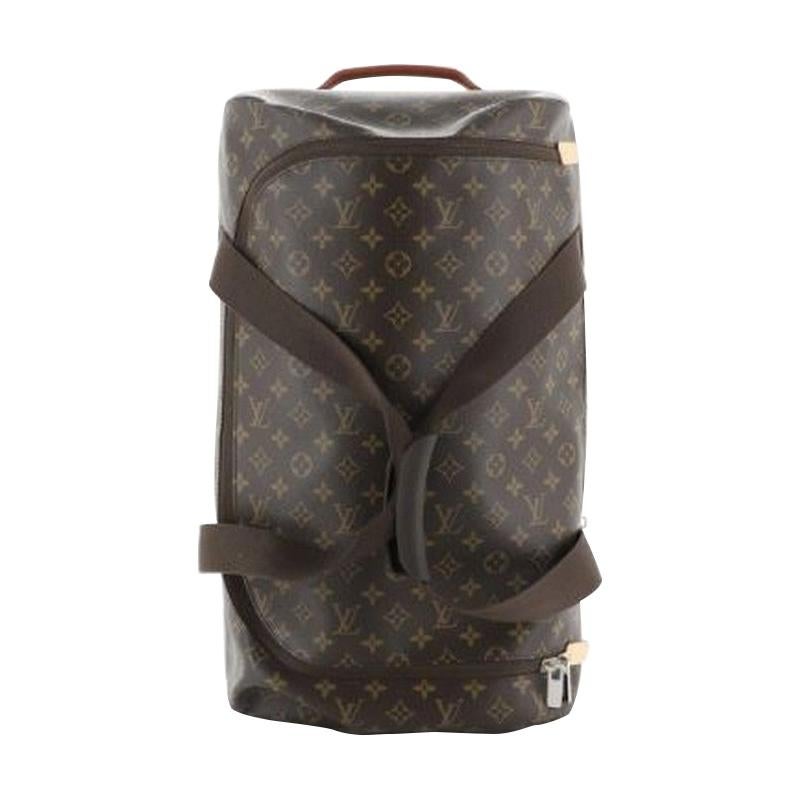 Louis Vuitton Horizon Duffle Soft Damier Ebene 55 Brown Women Travel Bag
