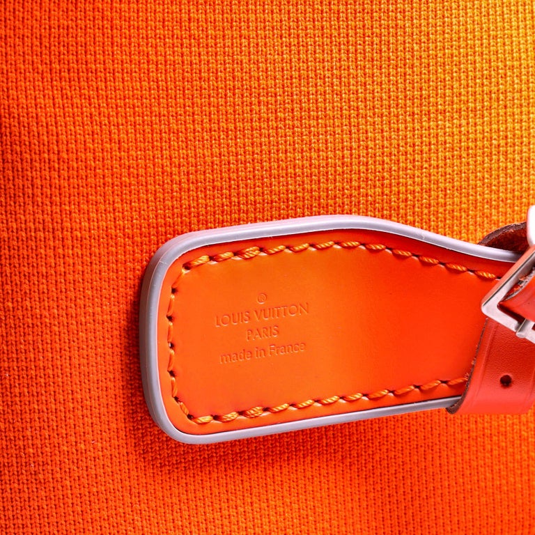 LOUIS VUITTON Knit Monogram Horizon Soft Duffle 55 Orange 1253004