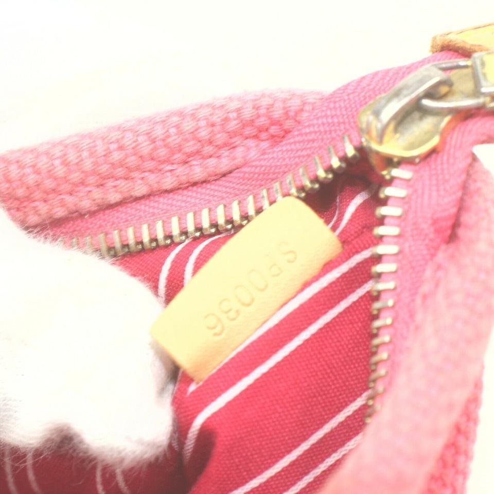 Louis Vuitton Hot Pink Antigua Pochette Platt PM Pochette Accessories 862415 In Good Condition For Sale In Dix hills, NY