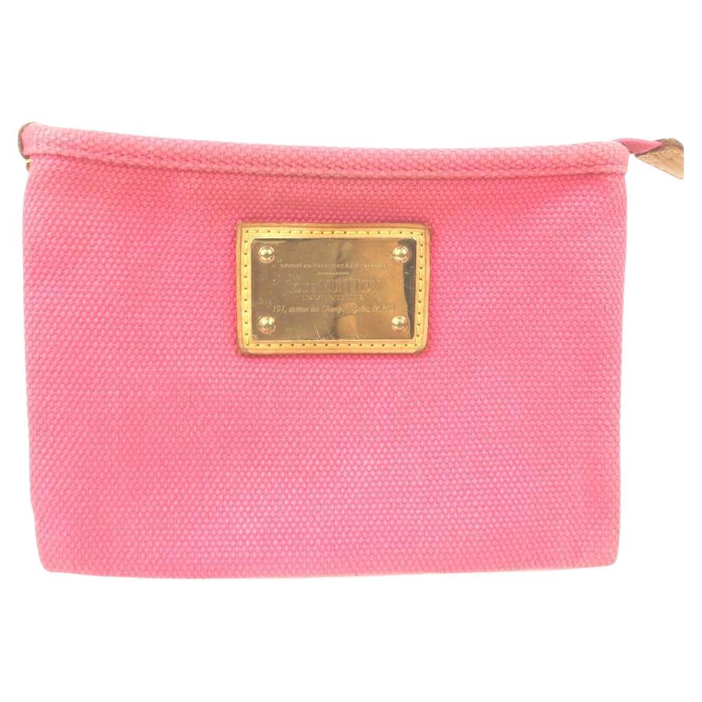 Louis Vuitton Hot Pink Antigua Pochette Platt PM Pochette Accessories 862415 For Sale