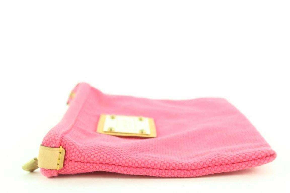 Louis Vuitton Hot Pink Antigua Pouch Bag 232185 For Sale 1