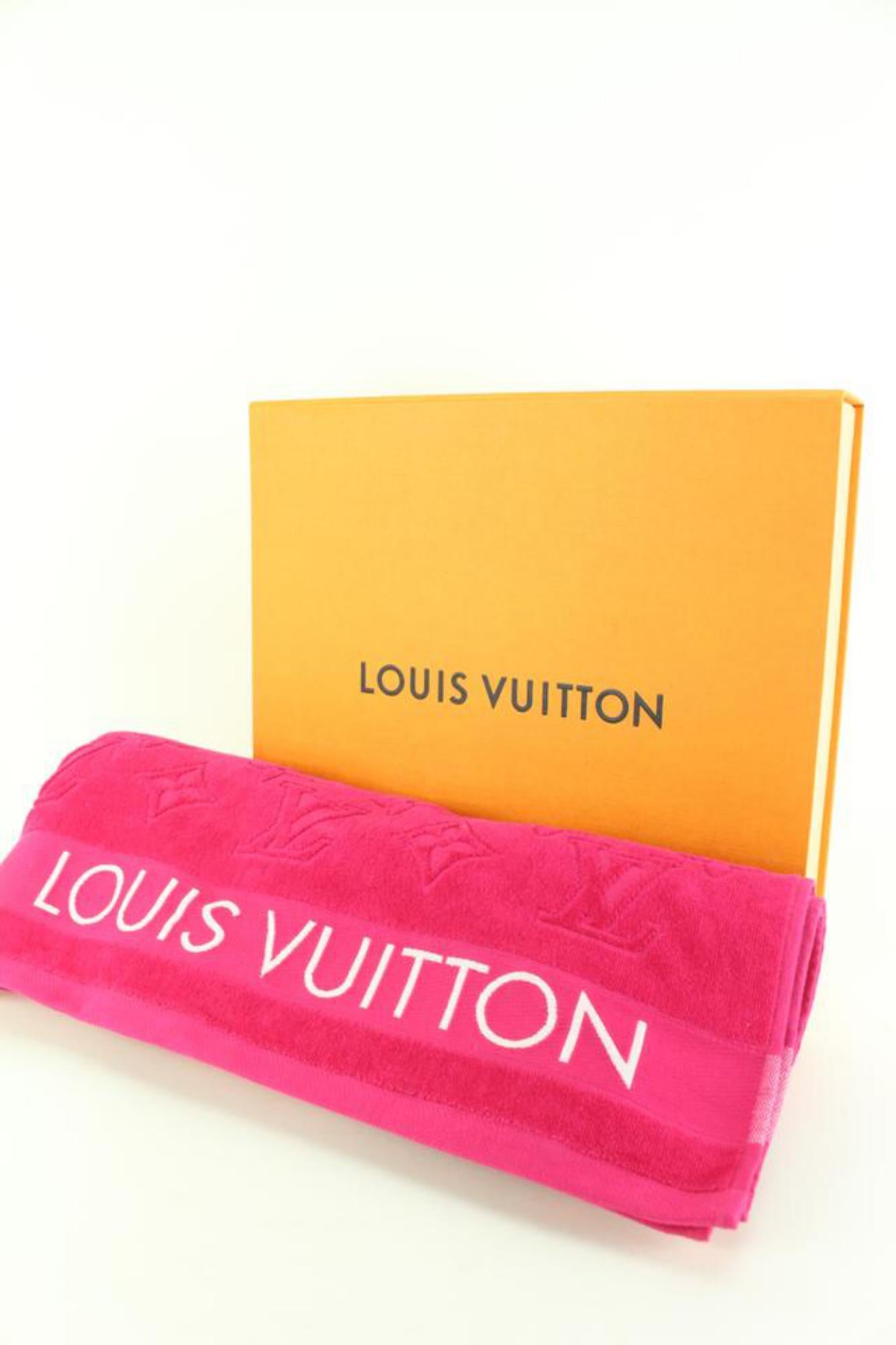 Louis Vuitton Hot Pink Fuchsia LVacation Monogram Beach Towel 56LK55S 3